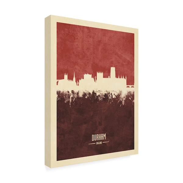 Michael Tompsett 'Durham England Skyline Red II' Canvas Art,14x19